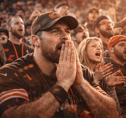 Deshaun Watson sitting on the field after a game with declining performance chart symbolizing struggles with the Browns
