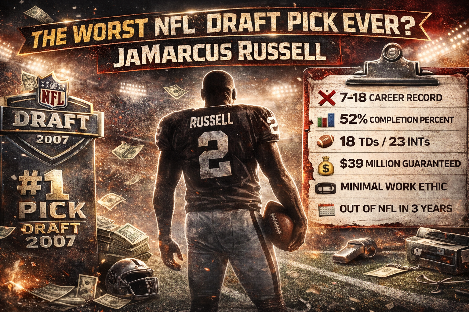 The Biggest Draft Bust in NFL History: Why JaMarcus Russell Is Considered the Worst Ever