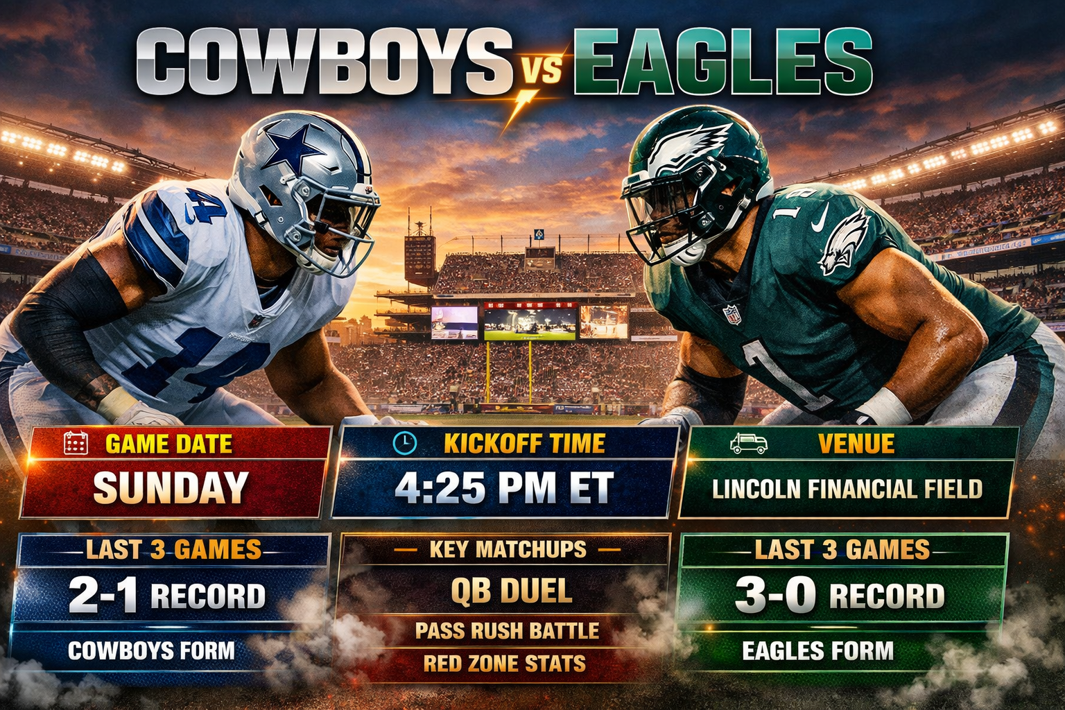 🏈 Cowboys vs Eagles: Complete Game Preview, Key Matchups & What to Expect