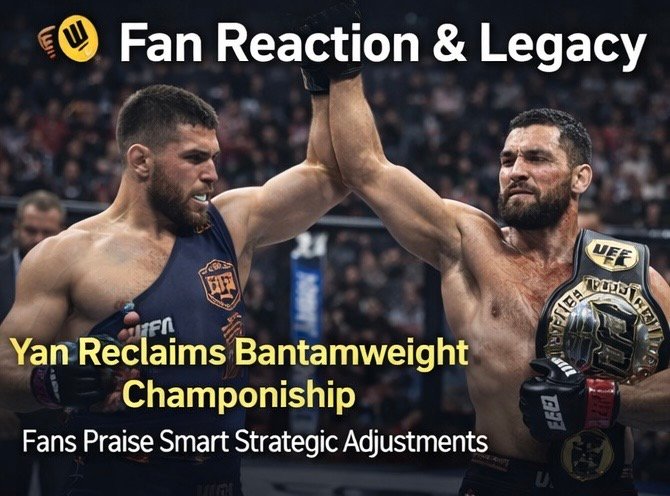 Excited UFC fans reacting in the arena after Alex Pereira’s knockout victory over Jamahal Hill at UFC 300.