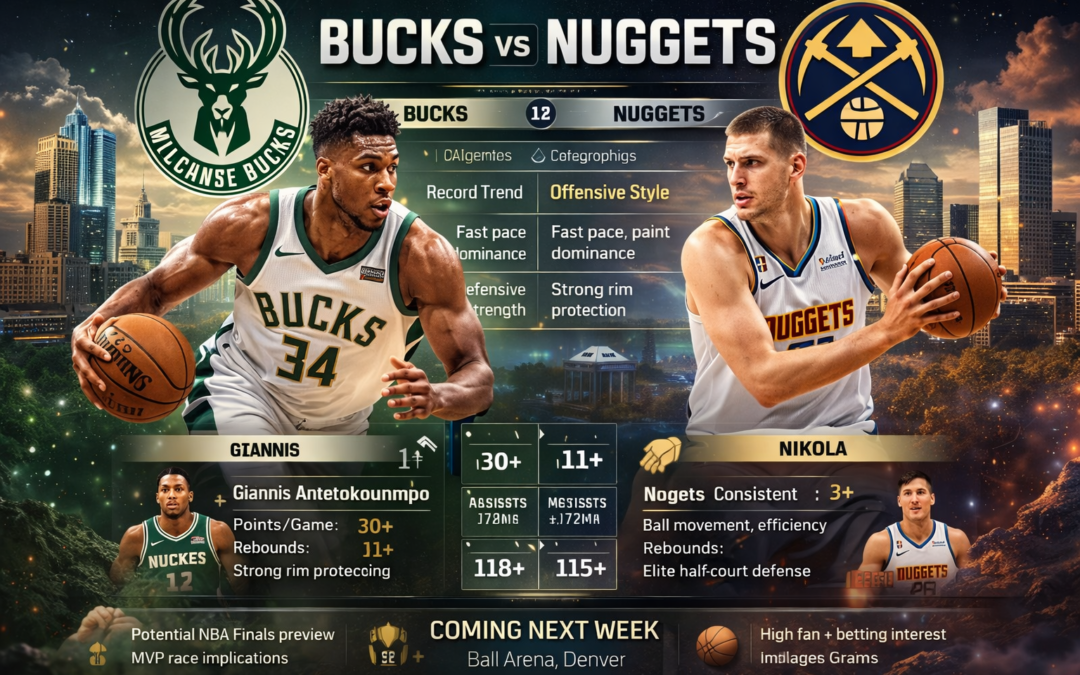 NBA Preview: Milwaukee Bucks vs Denver Nuggets – Giannis vs Jokic Showdown Incoming