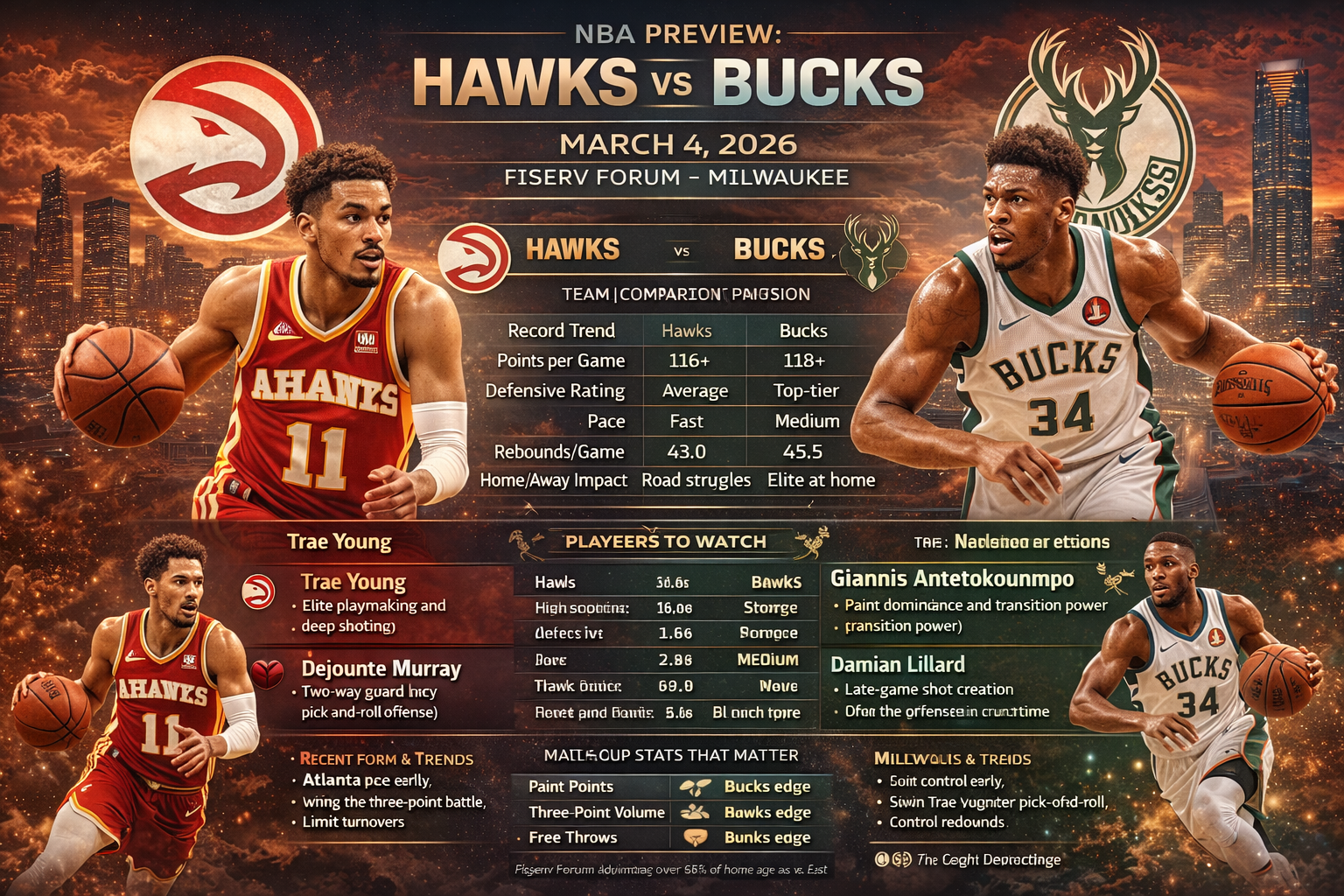 5E9080BF-0BC3-438E-8BAB-38A23988E2EA NBA game preview graphic showing team matchup, key player stats, recent form, standings position, and game date in a bold, high-contrast horizontal design.