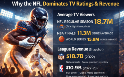 NFL TV Ratings Dominance + NFL Revenue vs NBA & MLB